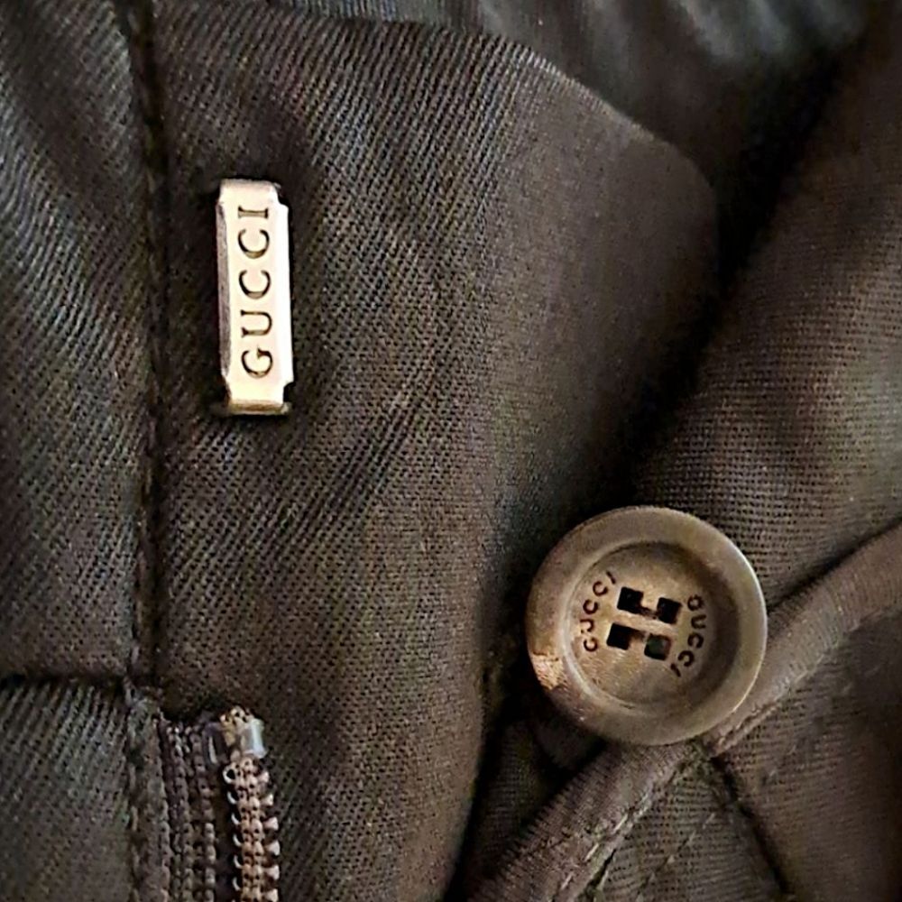 GUCCI Uniform Blazer & Pant Suit, Size IT 44 Jacket / 42 Pant, Brown - Picture 10 of 14